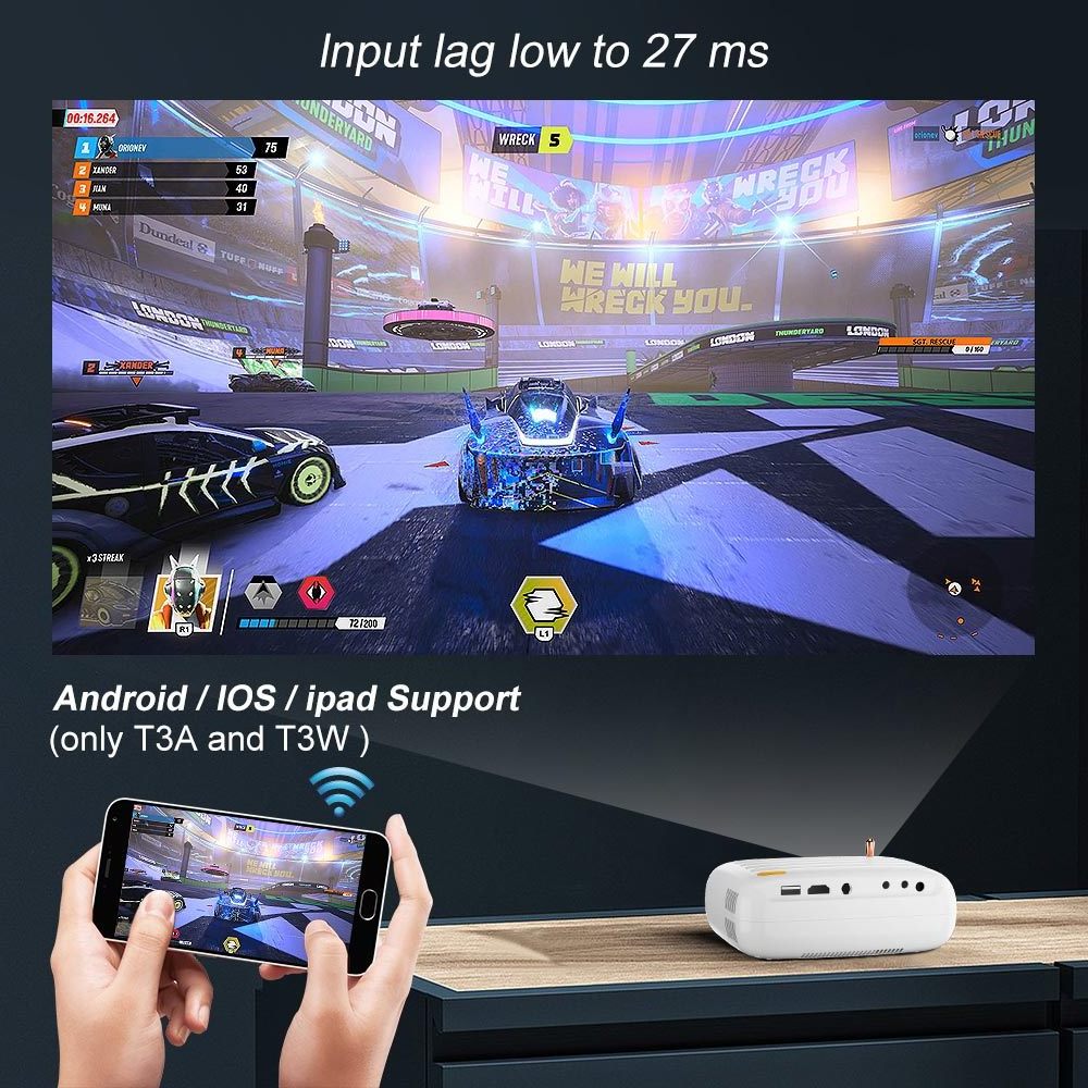 OEM/ODM cheap Everycom T3 mini portable android projector mini projetor supporting 1080P