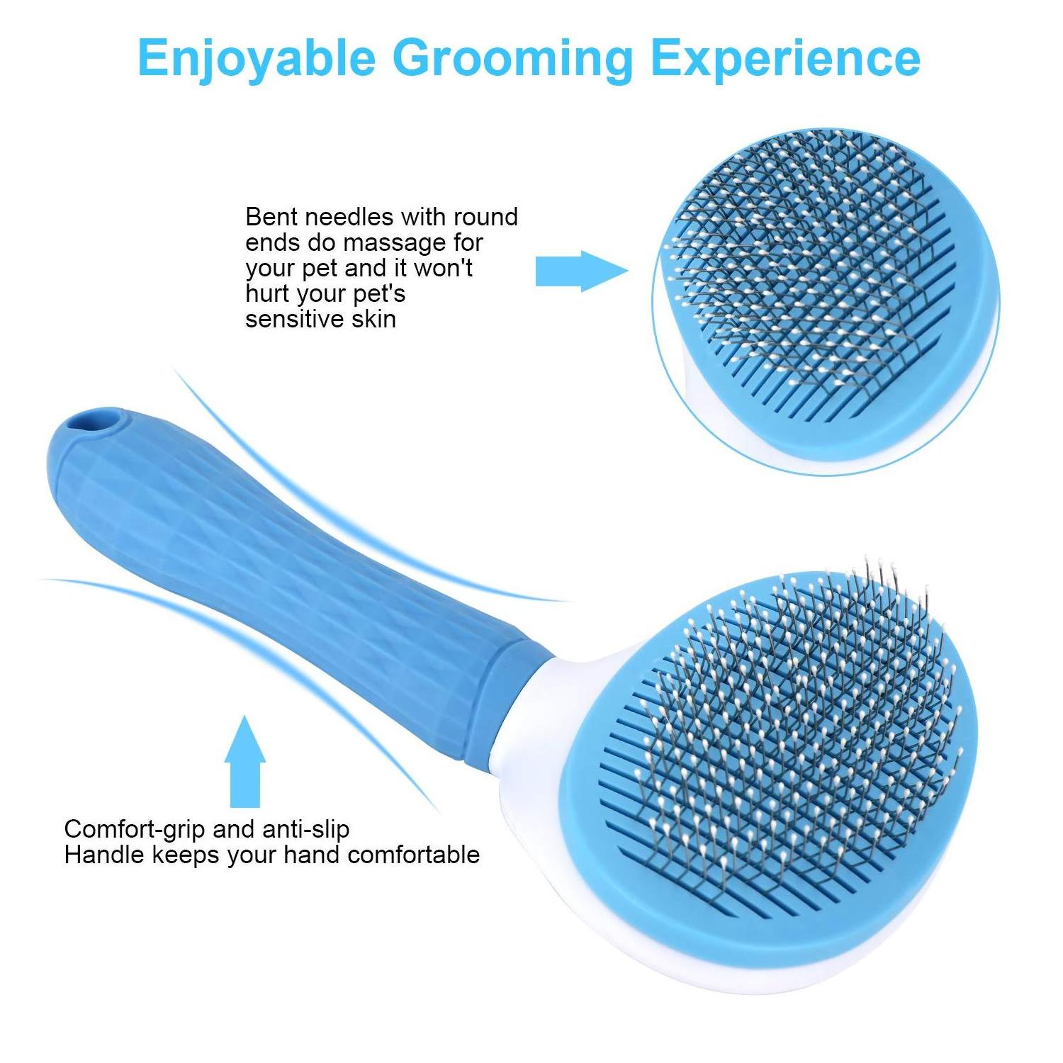 Self Clean Slicker Pet Hair Removal Comb Deshedder Dog Animal Hair Clean Tool Pet Dematting Comb Cat Deshedding Brush