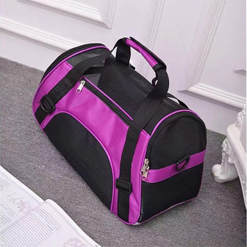 Pet Airline Approved Carrier Wearable cat and dog backpack portable crossbody bag Portable breathable plastic mesh bag