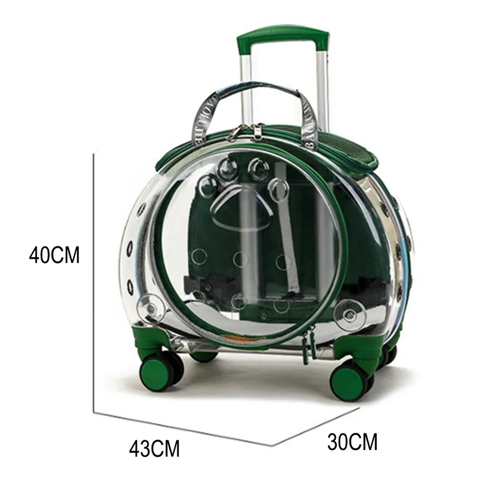 Fashion Hot Sale Hoopet Pink Portable Clear View Trolley Dog Cat House Travel Backpack Pet Carrier