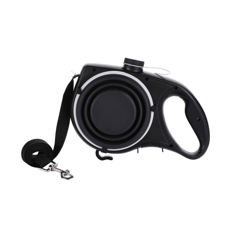 outdoor retractable dog puppy light up leash portable dog drink water food bottle pet dog poop bag for travel