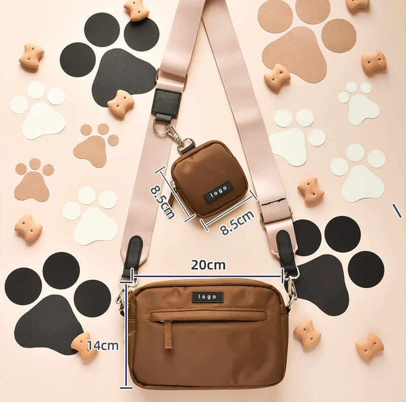 Dog Walking Bag With Poop Dispenser Treat Cross Sling Carrier Custom Dog Tote Pack Training Walking Pet Snake Bags Dog Mom Bag