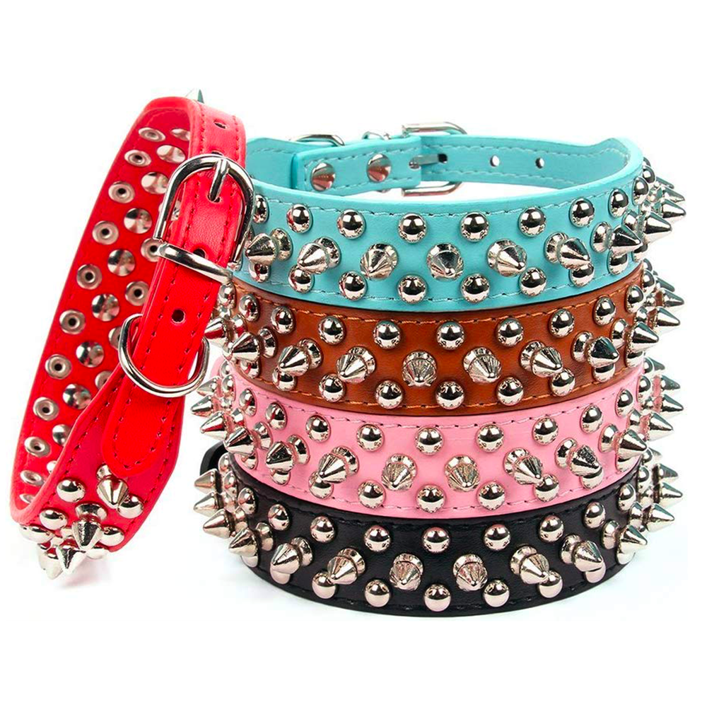 Spiked Prong Dog Collar Charm For Dog  Rivet Collars Anti-bite Rivet Pet Collars Small And Medium-sized Dog Chain