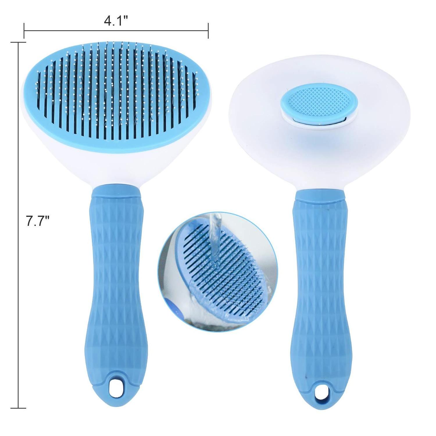 Self Clean Slicker Pet Hair Removal Comb Deshedder Dog Animal Hair Clean Tool Pet Dematting Comb Cat Deshedding Brush