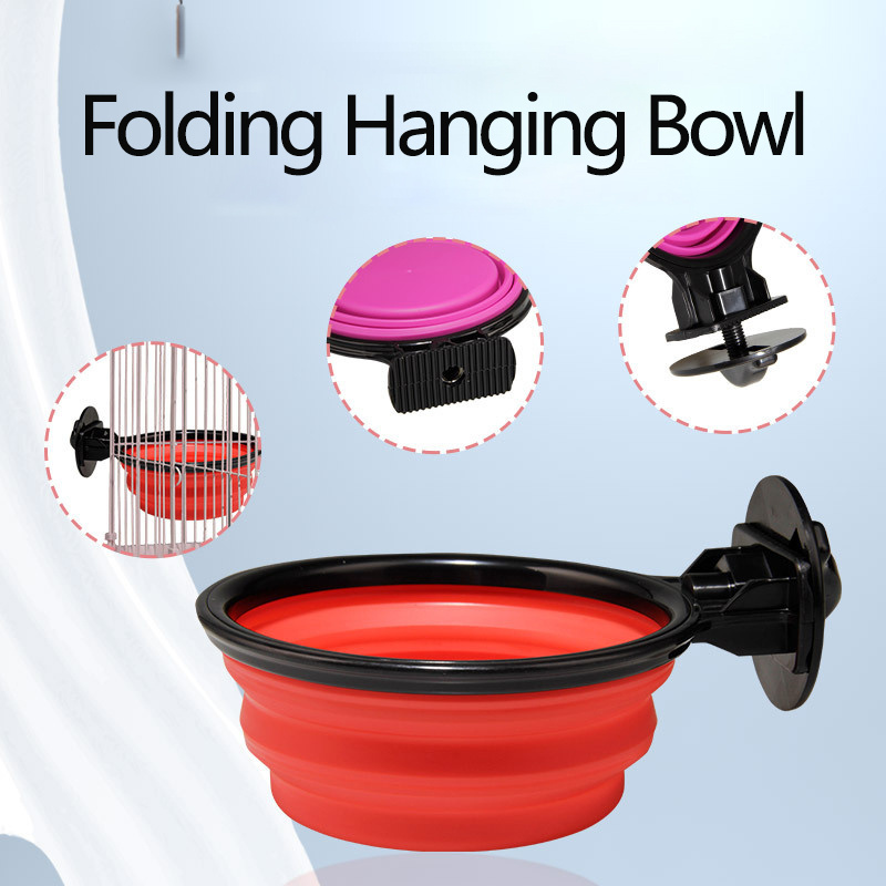 Dog Crate Bowl Dog Kennel Bowl Easy to install  Feeder with Hook for Dogs Cats in Crate Cage Kennel