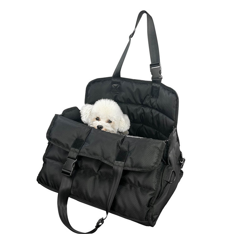 Dog Car Seat Booster Custom Bag Carrier Detachable and Washable Ultra Adjustable Straps Perfect for Medium Dogs or 2 Small Dogs