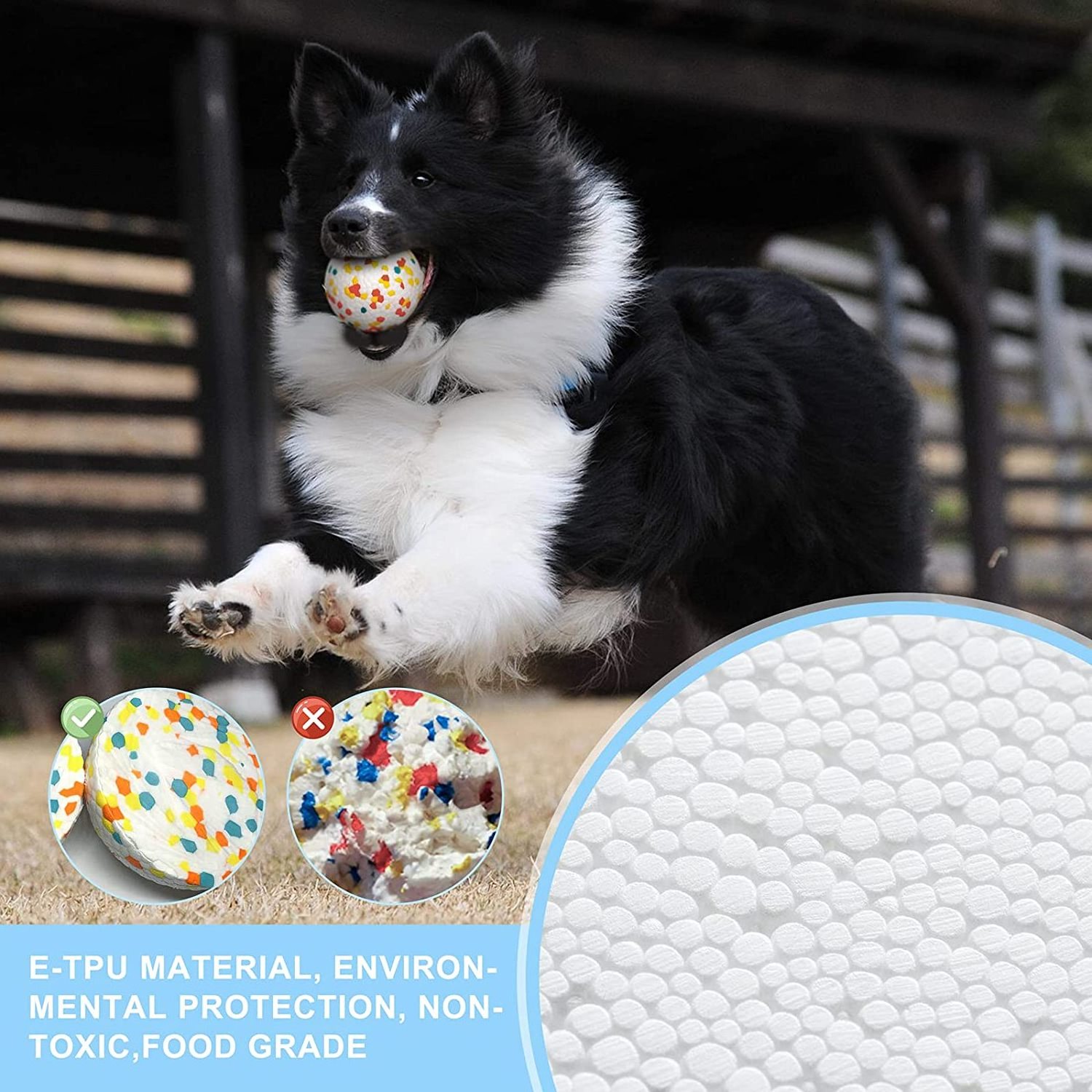 pet chew toys Wholesale hot selling customizable ETPU Wear-resistant and bite-resistant Toys Ball safe and soft dog cat ball