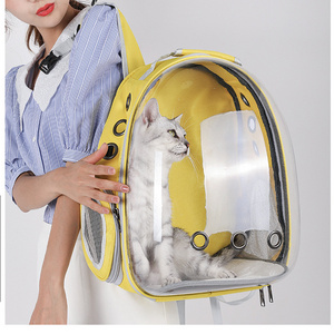 Pet backpack Wholesale High Quality Go out portable clear capsule pet bag Cat bag  Go out cat supplies Breathable backpack