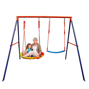 High Quality Garden Cheap Kids Outdoor Playground Two Functional Swing Set