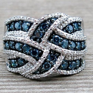 New Arrival Big Blue Stone Silver Rings for Women Fashion Jewelry Wedding Engagement Rings