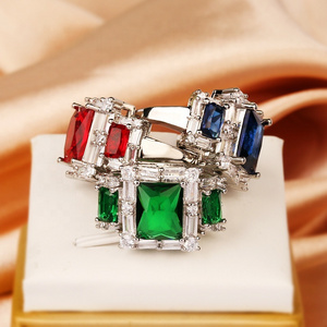 Fashion Party gift Ring Women Red/Green/Blue Dance Party Accessories Fashion Wedding Jewelry