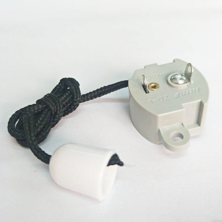 Tuowei 1A~250V 1 speed 2 way rotary wall switch with pull-cord for exhaust fan