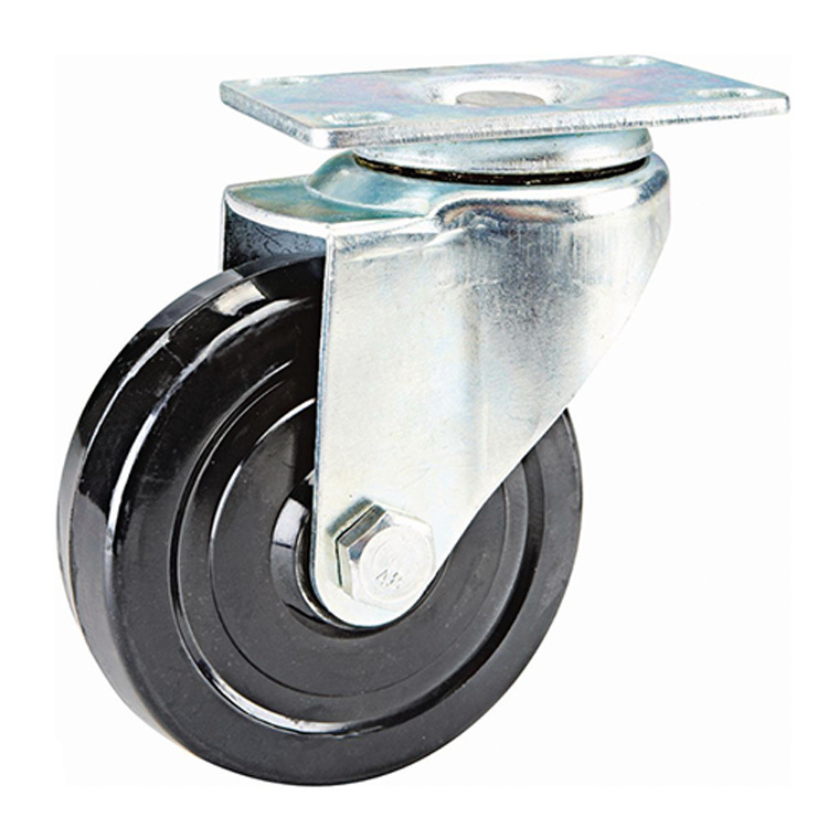 Heavy Duty Plate Casters with Safety Brake