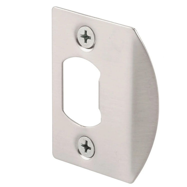 Polished Chrome Strike Plate Replacement for Tubular Latches