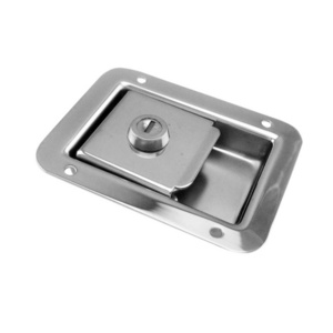 Custom Made Flush-Mounted 304 Stainless Steel Paddle Door Latch Toolbox Lock with 2 Keys for Motorhome Trailers