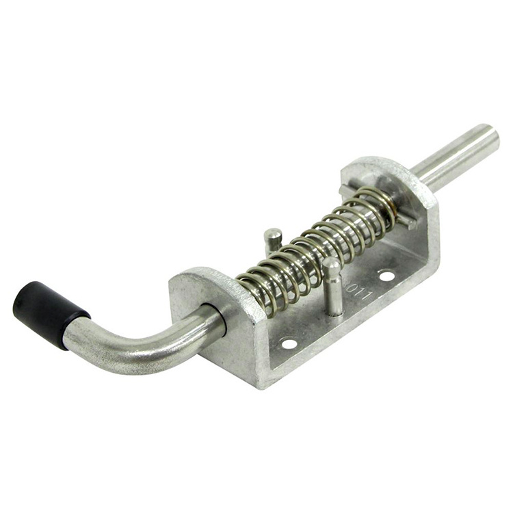 Spring Loaded Latch, Barrel Bolt Metal Lock with Grip