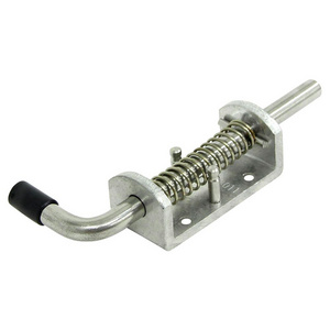 Spring Loaded Latch, Barrel Bolt Metal Lock with Grip