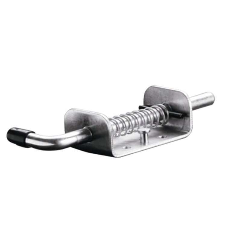 Spring Loaded Latch, Barrel Bolt Metal Lock with Grip