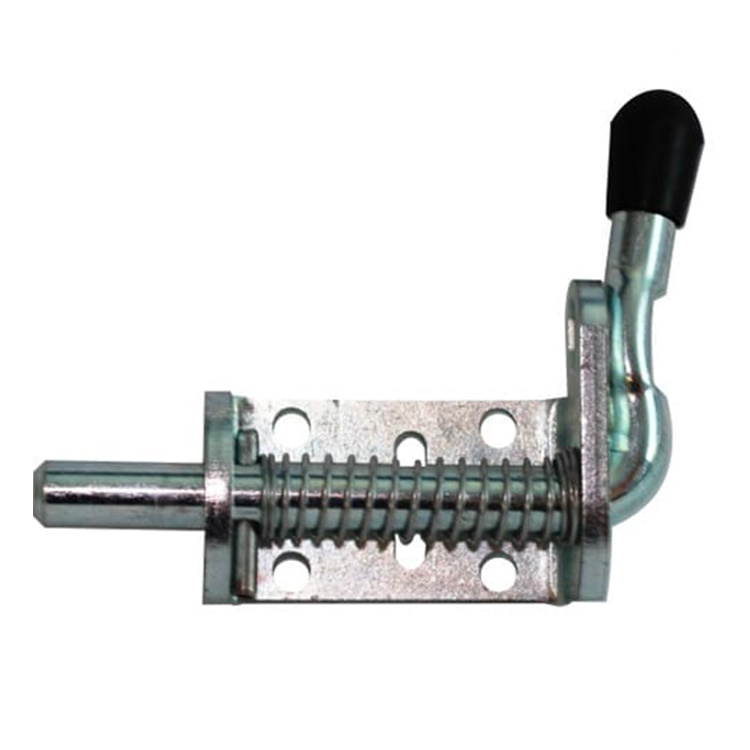 Spring Loaded Latch, Barrel Bolt Metal Lock with Grip