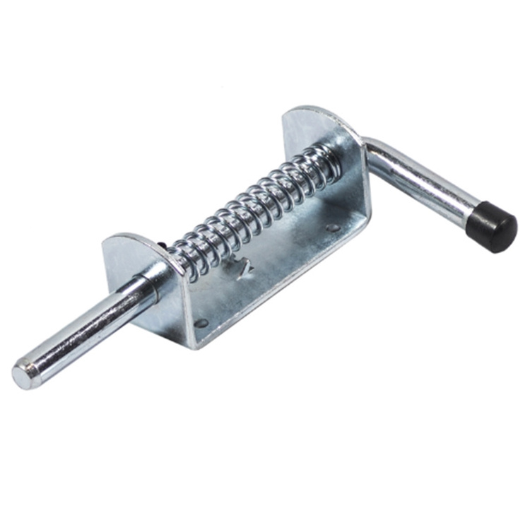 Spring Loaded Latch, Barrel Bolt Metal Lock with Grip