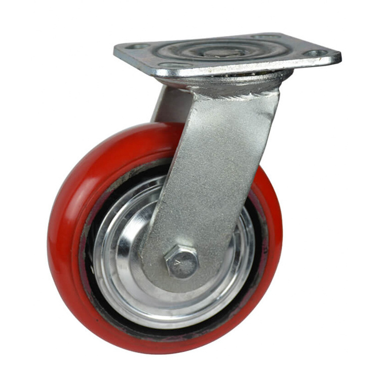 Heavy Duty Plate Casters with Safety Brake