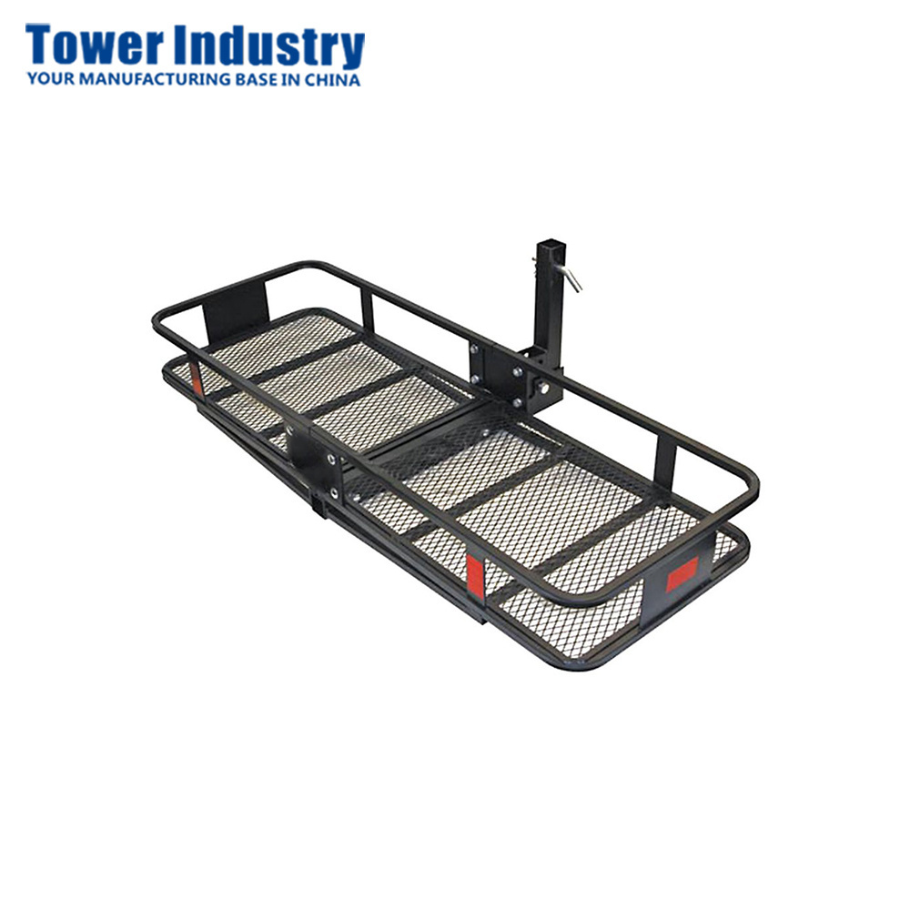 China Folded Trailer Hitch Mount Cargo Car Luggage Bike Cargo Carrier Rack