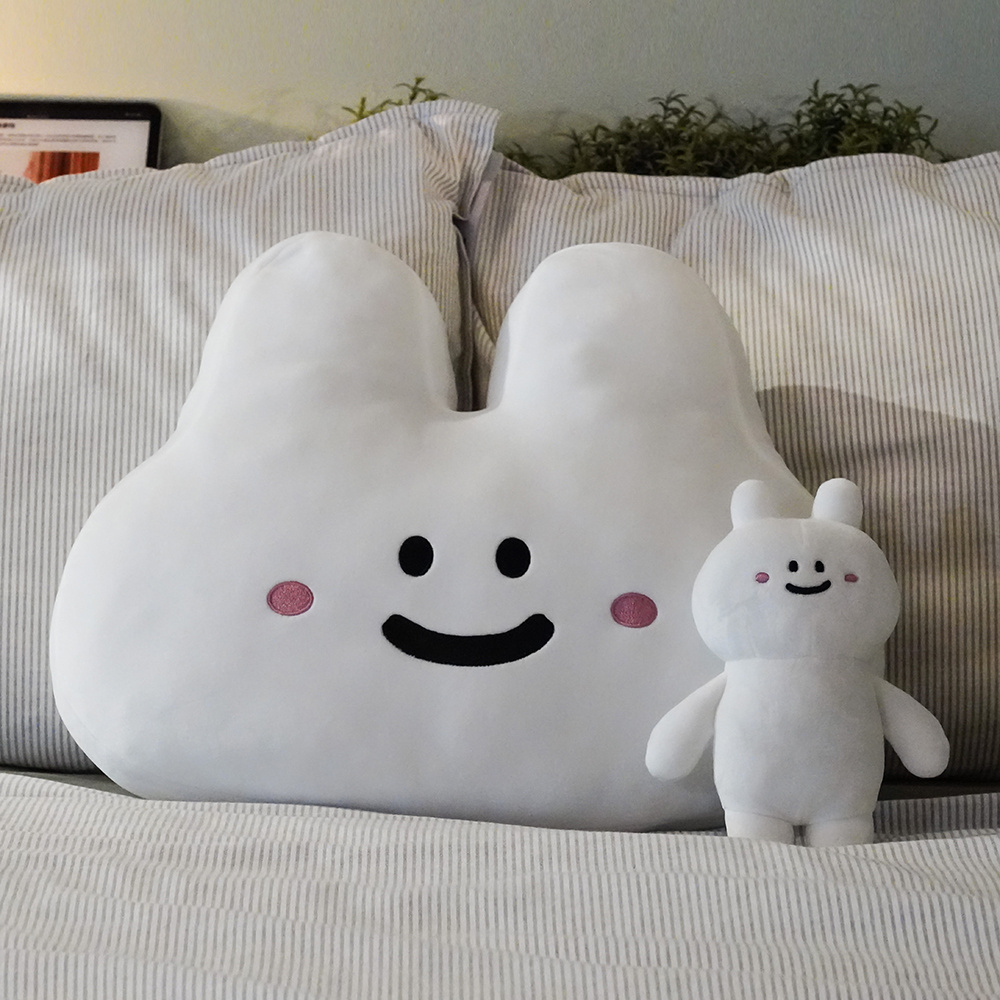 Stylish design bunny soft plush animal pillows custom hugging cushion for sleeping