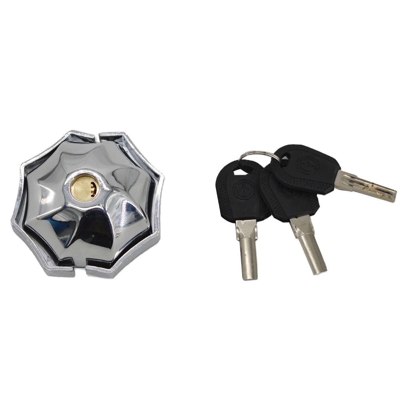 Round Steel Hockey Puck Lock Hidden Shackle Padlock garage van door lock