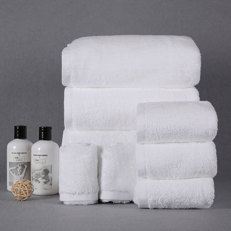 5 star hotel Luxury Plain White face hand  bath Towel set Egyptian cotton bathroom towels 100 cotton towels for spa