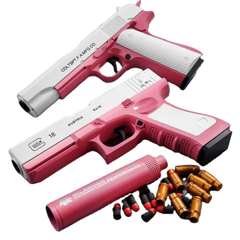 2023 Factory Price Soft Bullet Toy Gun Soft Bullet Pistols with Shell Ejection Pistols Toys Foam Blaster for Kids