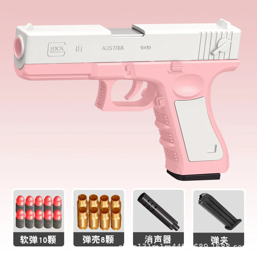 2023 Factory Price Soft Bullet Toy Gun Soft Bullet Pistols with Shell Ejection Pistols Toys Foam Blaster for Kids