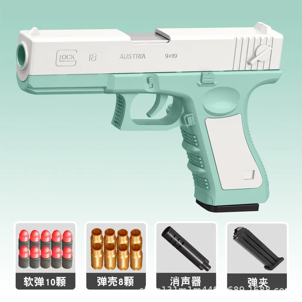 2023 Factory Price Soft Bullet Toy Gun Soft Bullet Pistols with Shell Ejection Pistols Toys Foam Blaster for Kids