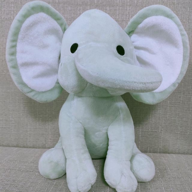 2022 hot selling Colorful Big Ear Baby Elephant Plush with Bow Soft Stuffed Kids toys Plush Elephant