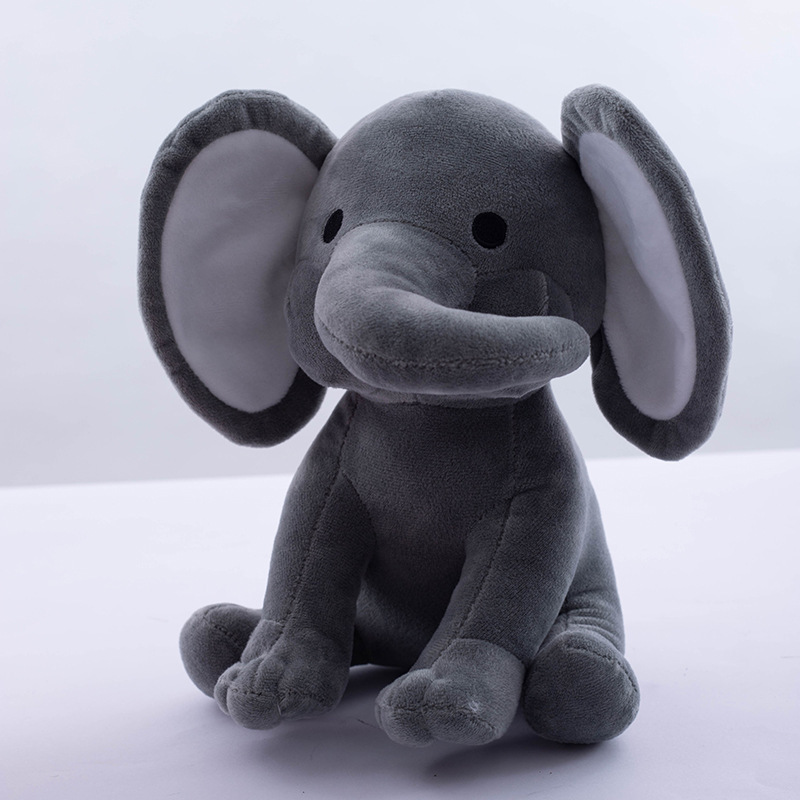 2022 hot selling Colorful Big Ear Baby Elephant Plush with Bow Soft Stuffed Kids toys Plush Elephant