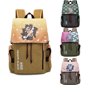 TCXW0323001 Different Styles Demon Slayer Cartoon Canvas School Students Bag Anime Backpack