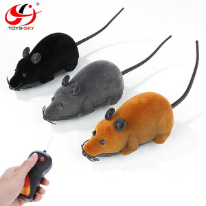 4 Colors 2CH RC Mouse Cat Toy Wireless Remote Control Pet Toys Interactive Pluch Mouse Electronic Rat Mice Toy For Kitten Cat