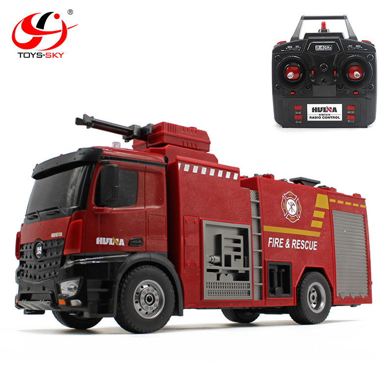 2023 HUINA 1562 562 2.4G 1:14 22CH Simulation RC Toy Fire Fighting Truck Water Sprinkler Truck 45 Mins Playing Time