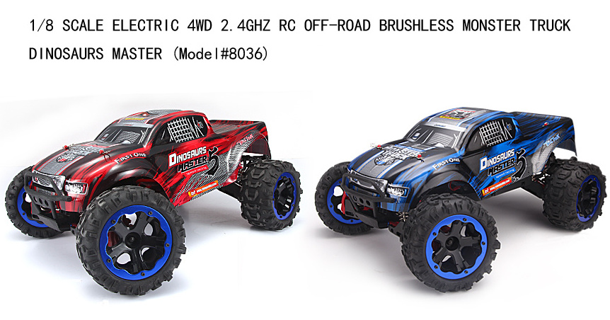 Hobby toy 2.4Ghz 1/8 Brushless electric Remote control car trucks big wheels 4x4 Monster truck for sale