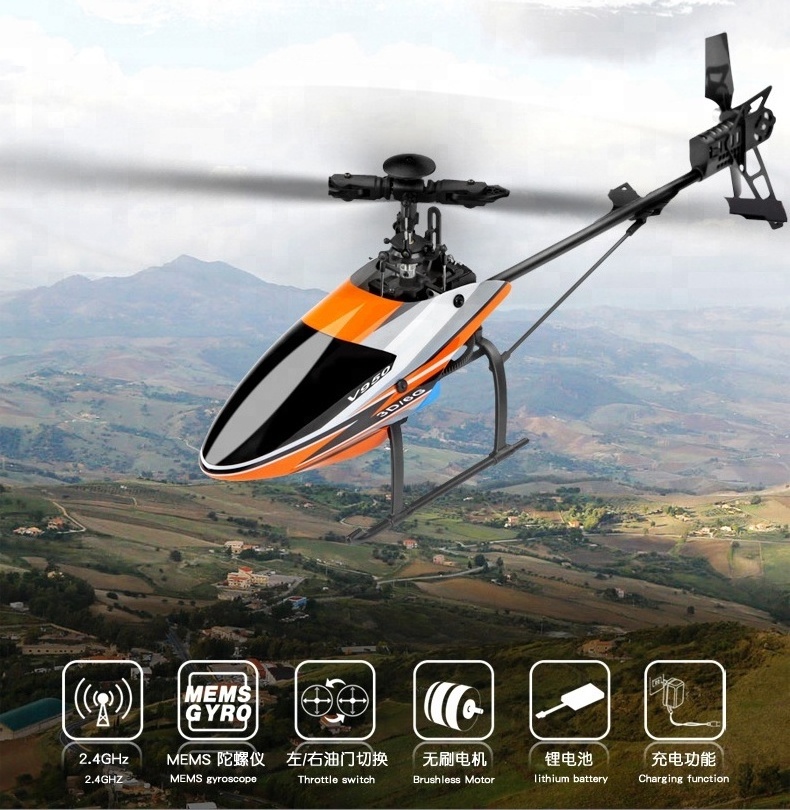 WLTOYS V950 6CH 2.4G RC Helicopter Large Size Single Blade 11.1V Battery