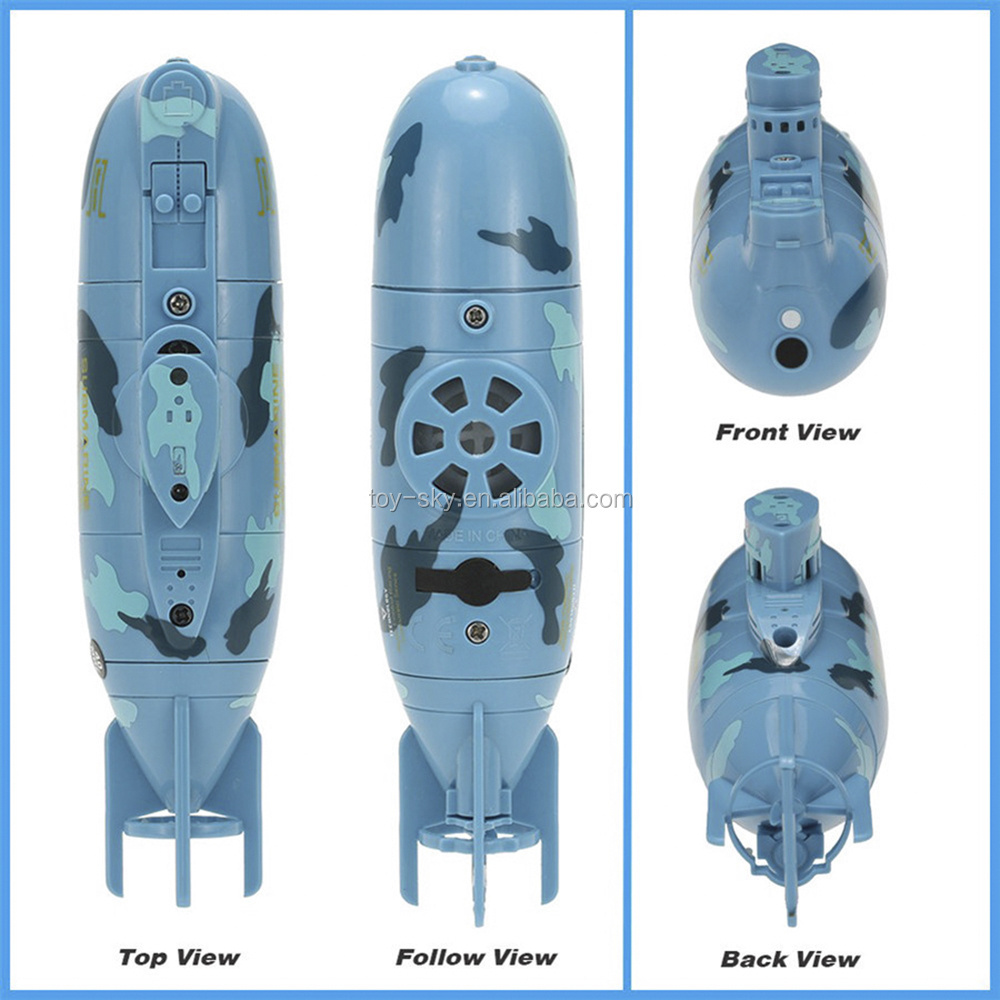 Hot Sale 3CH Remote Control Toy With USB Cable Blue Yellow Children Kids Toy Gift Mini RC Submarine