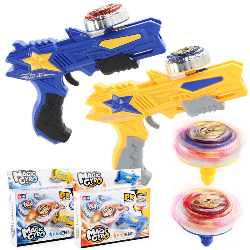 Toysky 6-18 Ages Spiner GT Magic Battle Gyro Handle Bey B lades Bay Beblade Burst Gun Metal Spinning Top Toy With Light