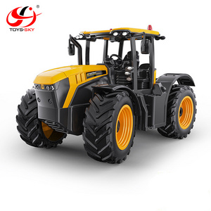 Double E Remote Control JCB 2.4G 1:16 RC Farm Tractor Simulation Car Construction Agricultural with Lights and Sound for Kids