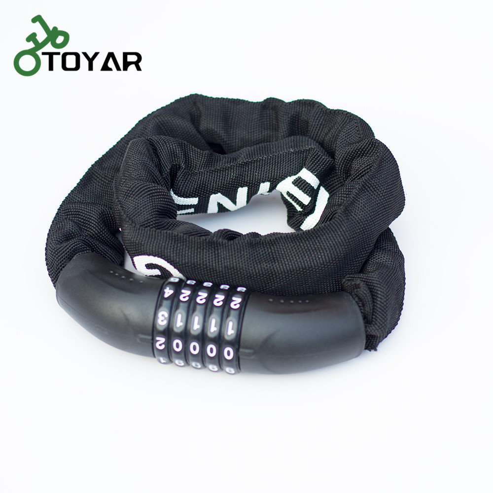 Toyar Bike Chain Lock 5 Digit Combination Heavy Duty Anti-Theft for Motorcycle Bicycle Door Gate Fence Grill 8mm Thick Chain