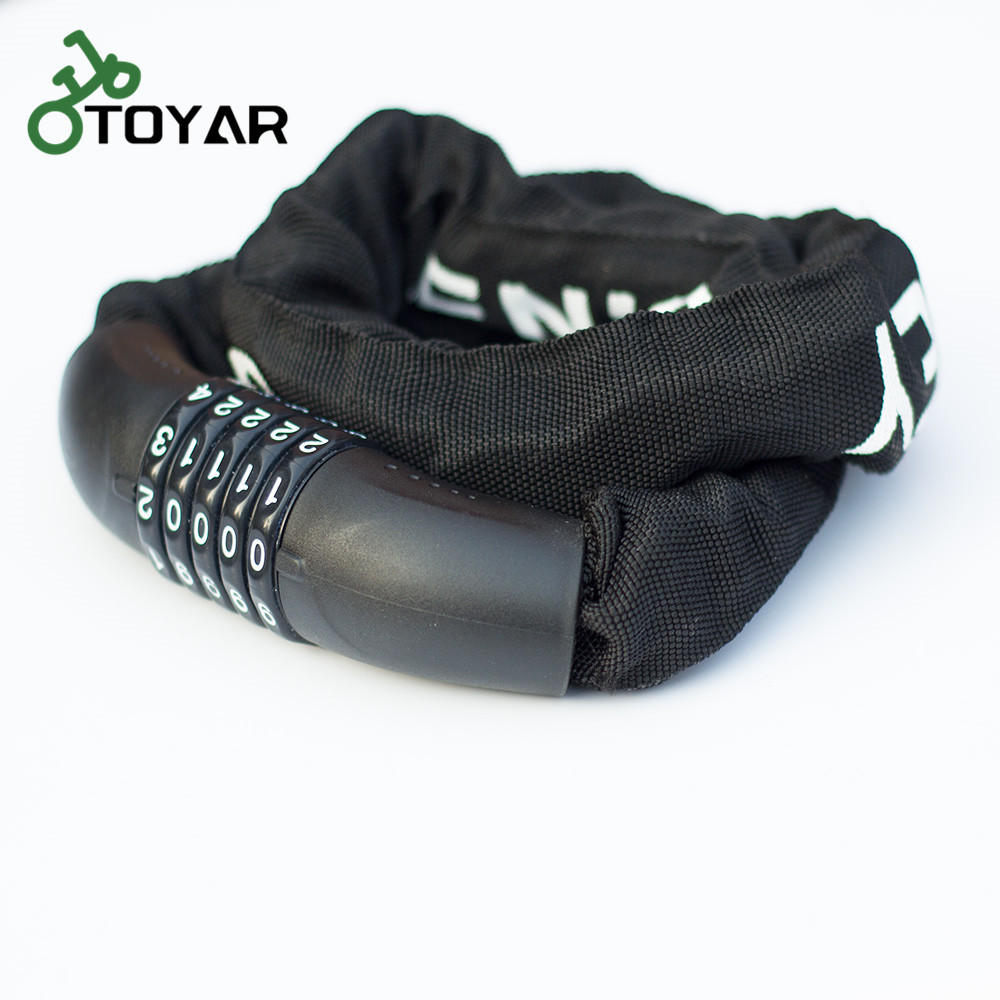 Toyar Bike Chain Lock 5 Digit Combination Heavy Duty Anti-Theft for Motorcycle Bicycle Door Gate Fence Grill 8mm Thick Chain