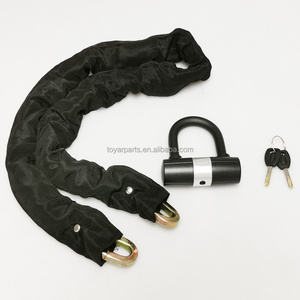 Bike Chain Lock With Key Fit E-Bike Mountain Bike Motorcycle Mini U Lock Anti-Vutting 10mm Chain Bicycle Accessories