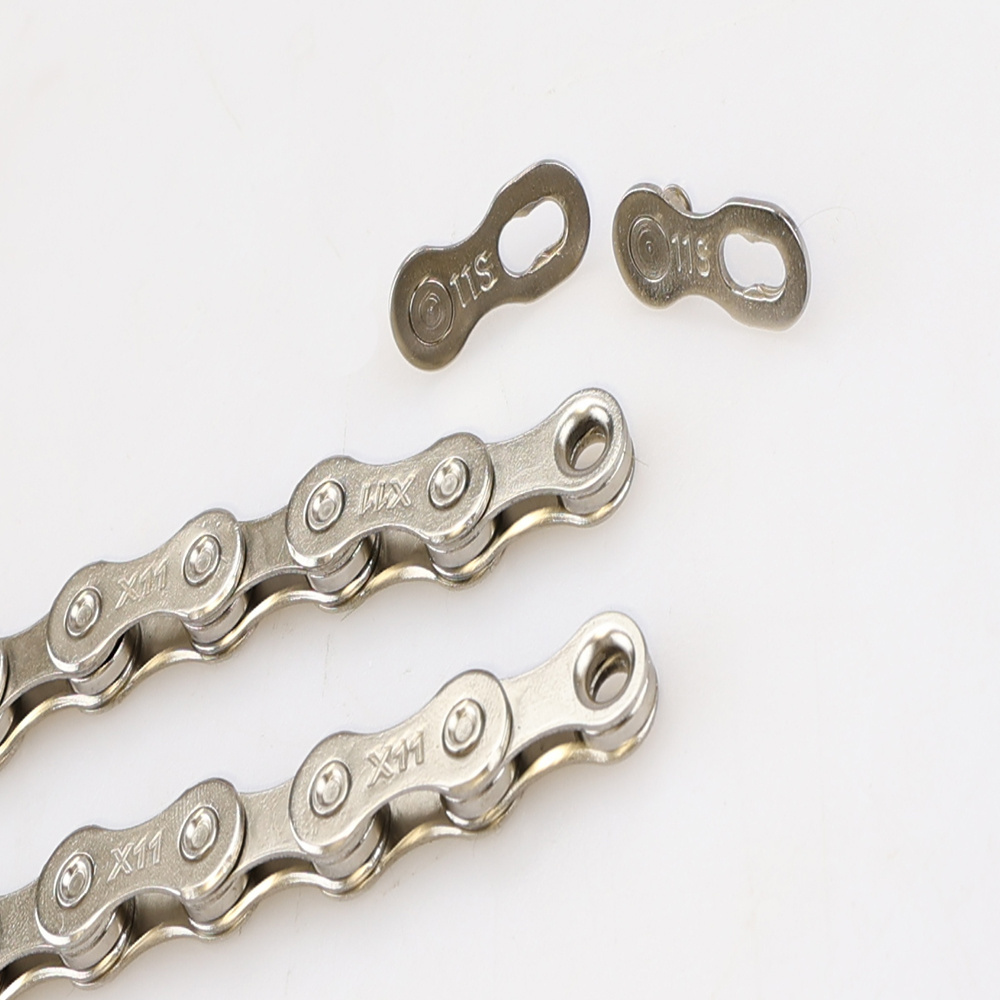 Multi-Speed X11 Bicycle Chains 116 Links Silver with Master Link and Spare Quick Link Sports Bike Cycle 11 Speed Bicycle Chain