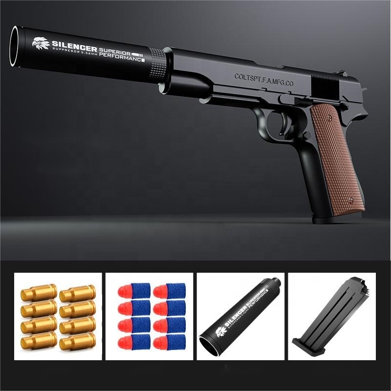 Wholesale Foam Bullet Blaster 1911 Shell Ejecting Soft Bullet Toy Gun Small Pistol For Adult Kids Shooting Game