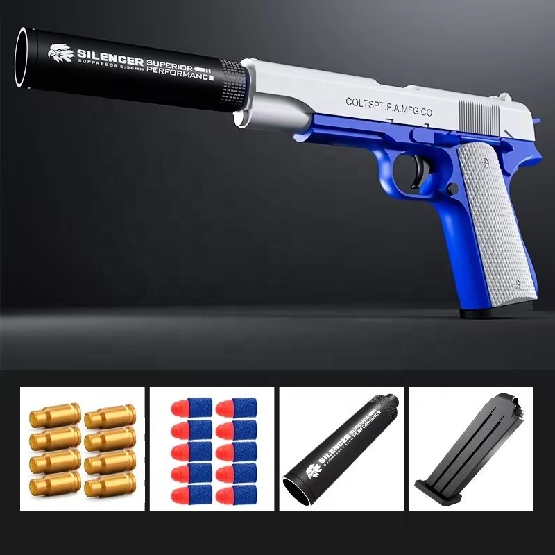 Wholesale Foam Bullet Blaster 1911 Shell Ejecting Soft Bullet Toy Gun Small Pistol For Adult Kids Shooting Game