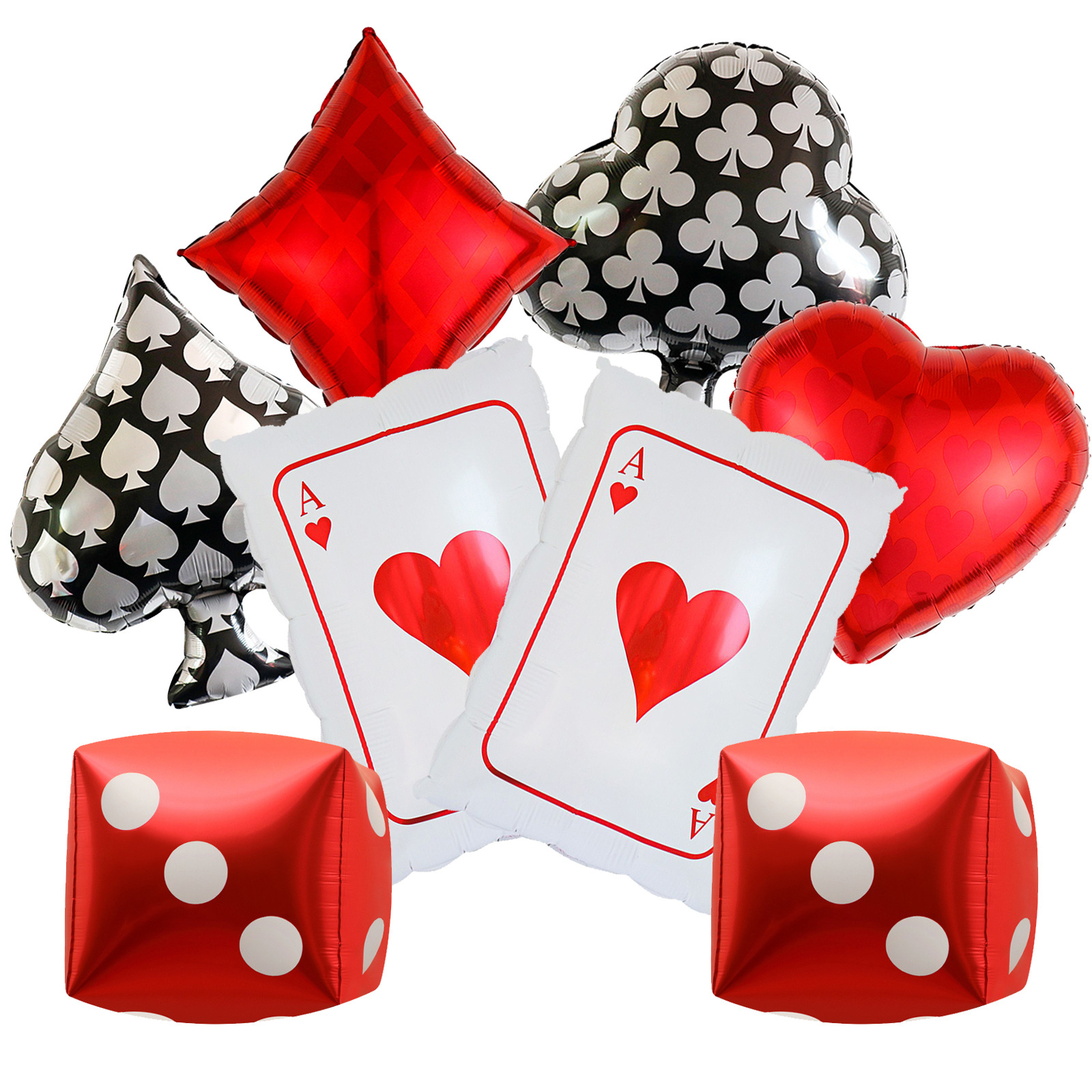 Poker Balloon Casino Playing Card Balloon Mylar Balloon for Casino Party Decoration