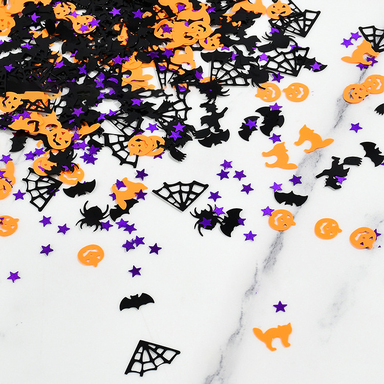 30g Halloween Confetti Pumpkin Spider Bat Witch Web Table Confetti for Halloween Party Decor